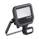 Ledvance Led-Scheinwerfer Aluminium Schwarz 17W 2200lm 100D - 830  | IP65 - Bewegungs- Und Lichtsensor - Symmetrisch