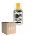 Mehrfachpackung 10x Philips LED Kapsel CorePro G4 Klar 1W 100lm - 827 Extra Warmweiß | Ersatz Für 10W 