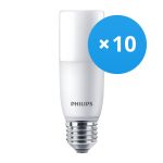 Lot 10x Philips Corepro LED E27 Tubular Stick Dépolie 9.5W 950lm - 830  | Remplacement 75W