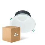 Lot 4x Philips Spot Encastrable LED Coreline DN142B Aluminium Blanc 19.2W 2300lm 60D - 840  | Diamètre 200mm - IP20 - Blanc Réflecteur