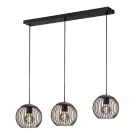 Eglo Suspension Luminaire Almanzora Noir, Cuivre | Convient pour 3x E27